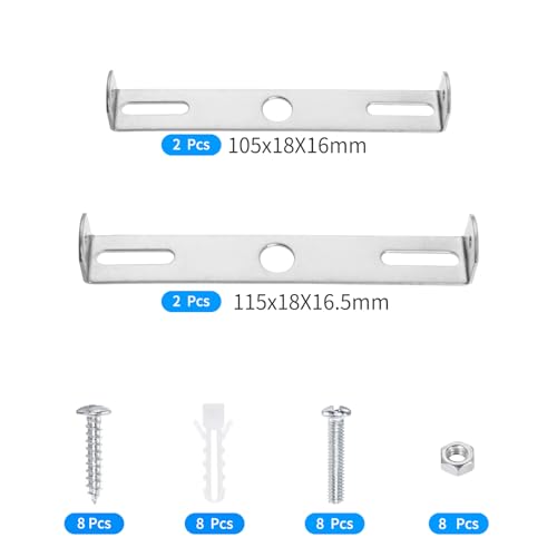 ZOWZEA 4.1-4.5 Inch Light Fixture Mounting Bracket Square Kit Ceiling Light Plate Wall Mounting Bracket Crossbar for Chandelier Outdoor Lighting Pack of 4