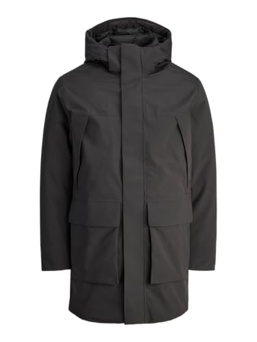 JACK & JONES Herren Jprccmoon Parka Sn, Black, l