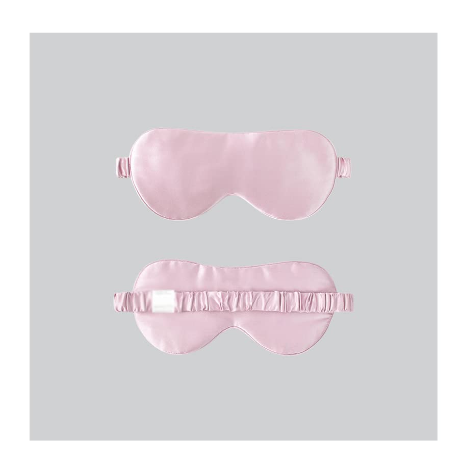 Máscaras para dormir Zero Eye Pressure Blackout pa Máscara de seda for dormir con protección solar y transpirable for los ojos, seda morera(Pink)