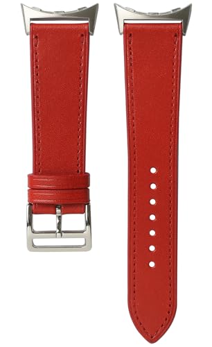 [Harmonia shop] �Ȗ؃��U�[ GooglePixel�p Watch 4 3 2 �o���h 41mm �{�v �����o���h �����x���g (���b�h(�V���o�[) / ������ 130?160mm�Ή�)