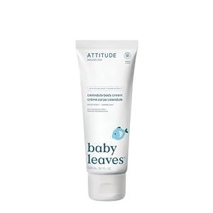 ATTITUDE Body Cream for Baby, EWG Verified, Made with Naturally Derived Ingredients, Vegan, Good Night, 6.7 Fl Oz