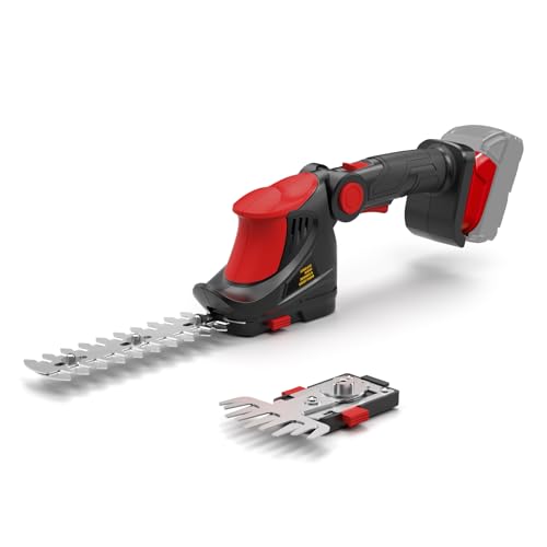 Hedge Trimmer Cordless for Milwaukee 18V MAX Battery(Tool Only) 1500RPM Grass Trimmer Electric Hedge Trimmer 2 in 1 Design Perfect for Yard Garden and Lawn Care (Red)