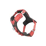 Kurgo Journey Air Dog Harness - Secure Fit for Active Dogs - Padded Chest - Lightweight Ripstop Fabric - Breathable Mesh - Reflective Trim - Back Assist Handle - Coral - Large