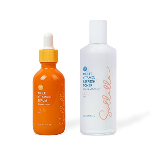 Sollalla Multi-Vitamin Skincare set included Multi-Vitamin C Serum & Multi-Vitamin Refresh Toner