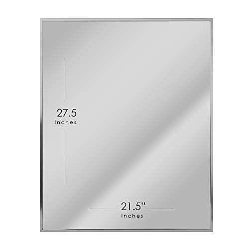 Head West Brushed Nickel Rectangular Framed Accent Wall Vanity Mirror - 24 X 30 #TOP4