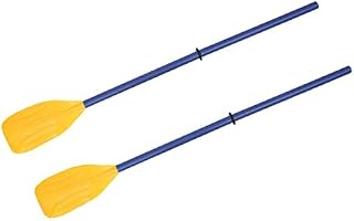 Hands DIY 2PCS Kayak Paddles,Paddles Oars Folding Adjustable Length Canoe Boat Oars Detachable Double Ended paddles with Anti-slip Rubber Ring for Dinghy Canoe Raft Sailing Eye-catching Yellow