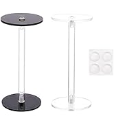 nbeads 2 Stück 2 Farben Acryl Rund Barbell Sockel Display, Transparenter Und Schwarzer T-Förmiger...