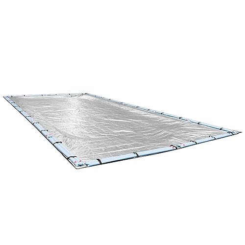 Robelle 521636R-ROB - Cubierta de alberca de Invierno de Malla Premium para albercas en el Suelo, 4.9 x 11 m, 07 - XL, Color Plateado