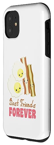 Image of iPhone 11 Cute Kawaii Eggs and Bacon BFF Best Friends Forever Case