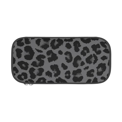 Image of Leopard Print Pencil Case Aesthetic Large Capacity Pen Pouch | Storage Bag with Compartments for Travel School Office Organizer