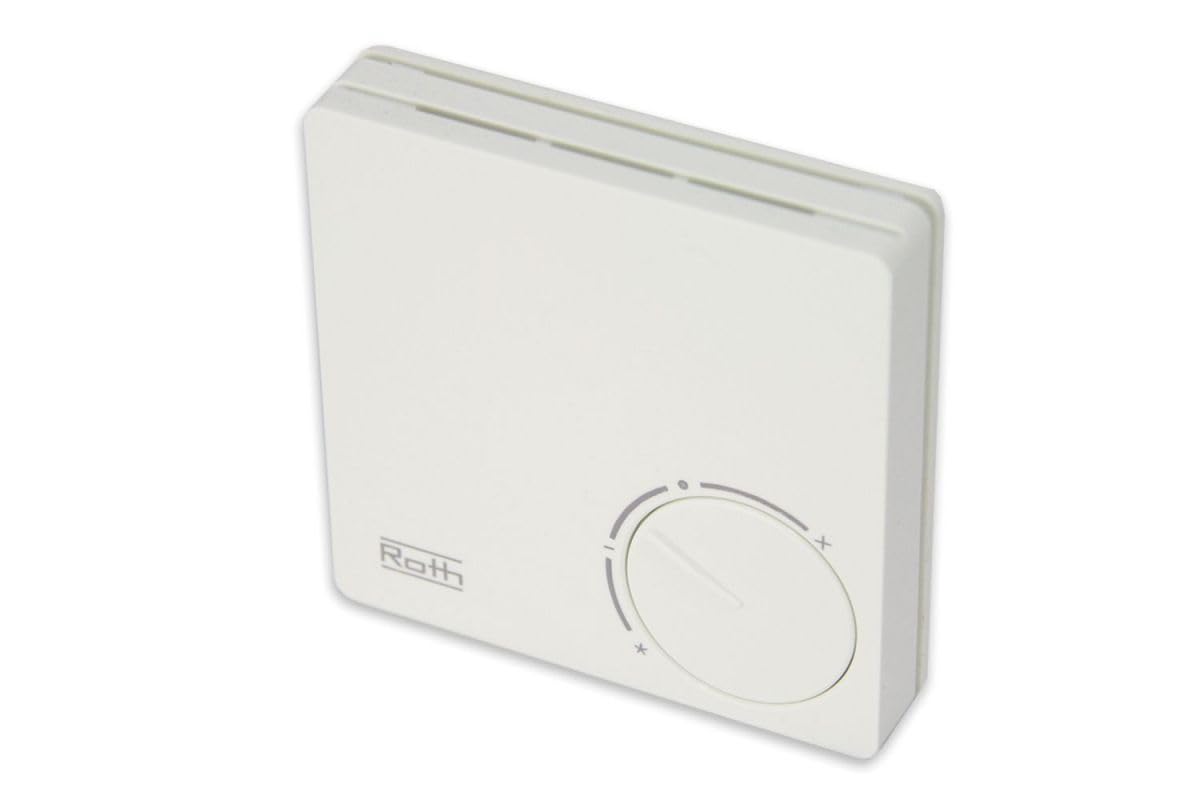 Roth 1135007411 Raumthermostat Basicline H.A 230 Volt neutrale Temperatur-Skala Weiss