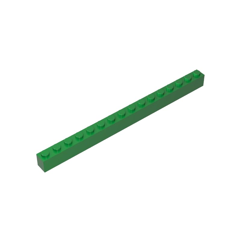 XYEIUGO Compatible with LEGO 2465 Basic Bricks Brick 1x16, Green, 10 PCS — image 1