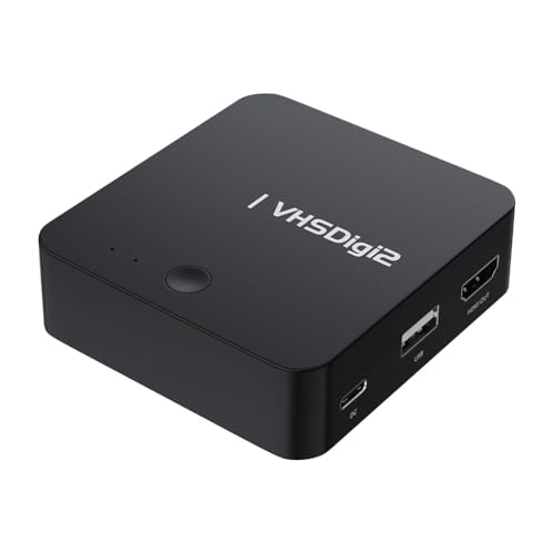 Muuookka Grabadora de Video AV, Conversión de Video Analógico A Digital, Almacenamiento en SD/USB, para, VCR, Hi8, Videocámaras y Reproductores de DVD.