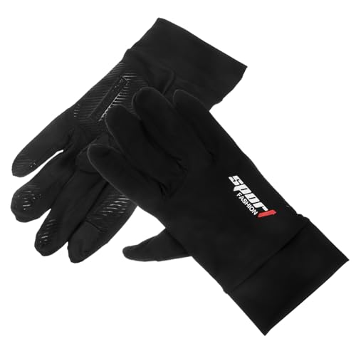 GALPADA 1Pair Reflective Cycling Gloves for Men Women Warm Full Finger Bike Gloves with Lost Buckle Design Non Slip Palm Black