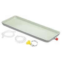 PATIKIL Klimaanlagen Auffangwanne 28 x 9 4 Zoll (71 x 24 cm) Universal Auffangwanne Aus Verzinktem Metall Mit Ablauföffnung Und Schlauch Für Split-Klimaanlagen Innen- Und Außenbereich