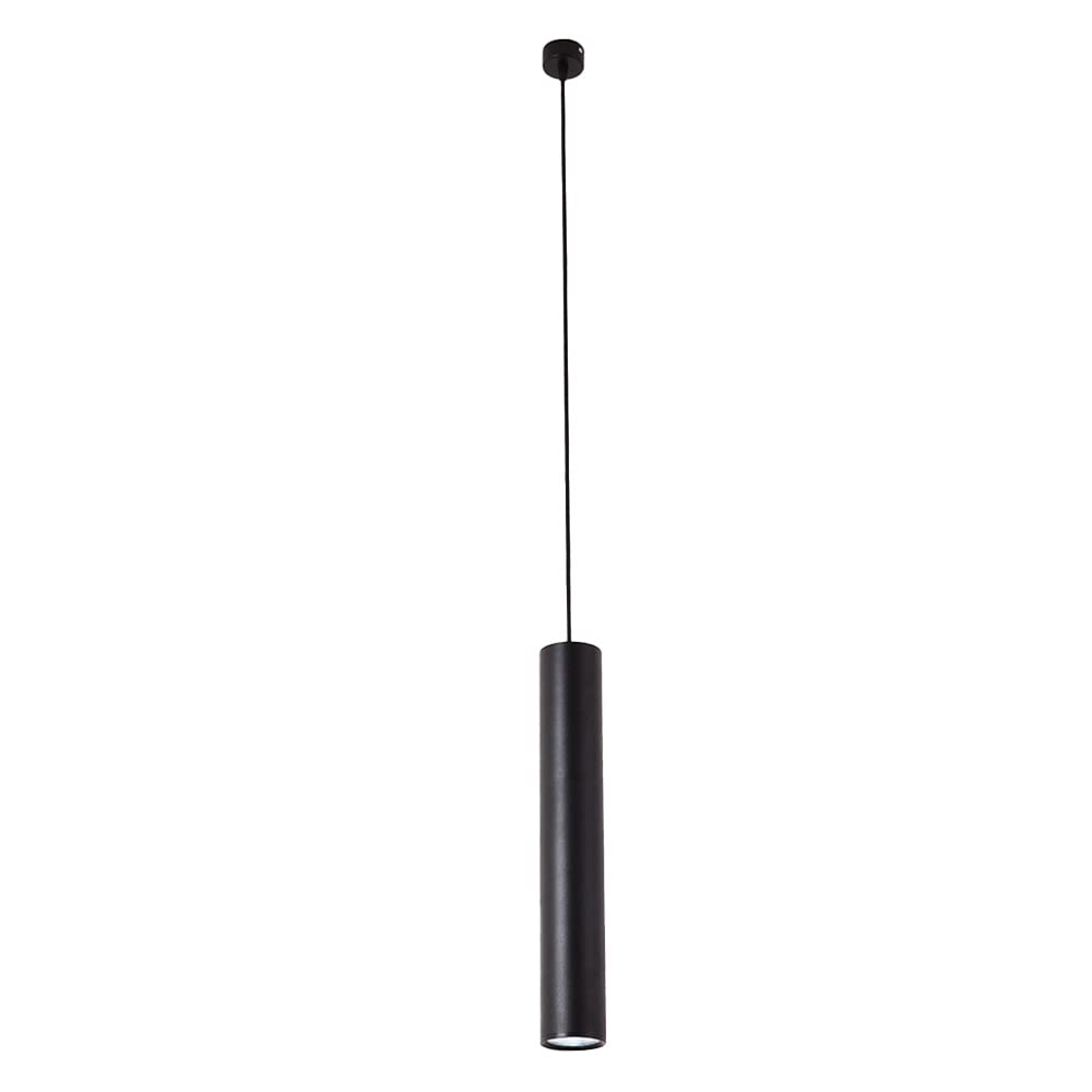 Lustre long tube suspendu pour illuminer un salon avec un cylindre moderne