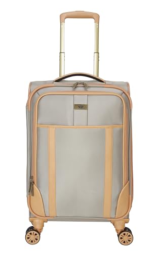 Image of Dockers Seahorse Softside Expandable 8-Wheel Spinner Travel Carry On Luggage, 20-Inch, New British Khaki