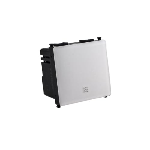 Termostato conectado WiFi empotrable compatible con Vimar Plana, ocupa 2 módulos, color blanco, para caldera, caldera, caldera, aplicación TUYA Touchscreen