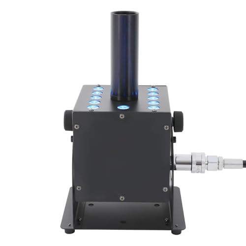 Máquina de chorro de CO2 con LED, máquina de niebla para escenario con control DMX y rociado ajustable | Cañón de humo digital de 8-10 m para espectáculos profesionales, fiestas, bodas y discotecas miniatura 5