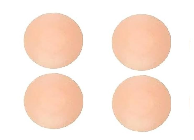 Akya Traders Pair Two Women's Silicone Reusable Nipple Cover Bra Pad - Adhesive Nipple Pads-Thin Silicone Nipple Cover Pasties Invisible-image-34