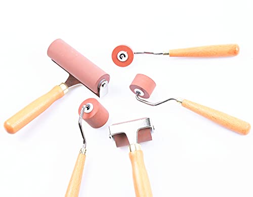 Banltre Rubber Brayer Roller For Printmaking, Ideal For Anti Skid Tape Construction Tools, Print,Craft Stamping Brayers For Wallpapers And Scrapbooks (0.4") #TOP7
