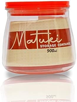 Mincer Air Tight Matka Snacks Storage Modular Masala Containers Plastic Matka Shape Storage Jar - 900 ml (Red) (Pack Of 2) (Red 1)