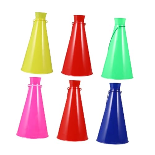 BESTonZON 6pcs Colorful Cheering Horns for Fun Noise Making for Parties Games and Sports Events Engaging Loudspeakers for Young Fans