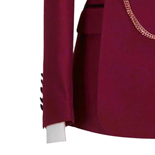 Men's 2 Piece Suit Solid One Button Tuxedo Slim Fit Luxurious Blazer Casual Formal Party Dinner Jacket & Pants2