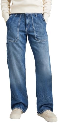 G-STAR RAW Women's Jeans Judee Carpenter Loose Jeans, Blau (Faded Blue Pool D23590-D442-G121), 30W / 34L