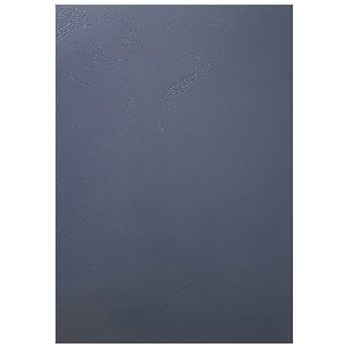 Rexel100pcs A4 Leather Grain Binding Covers Presentation Leather Textured Paper Un-Punched for Business Reports[BLUE]