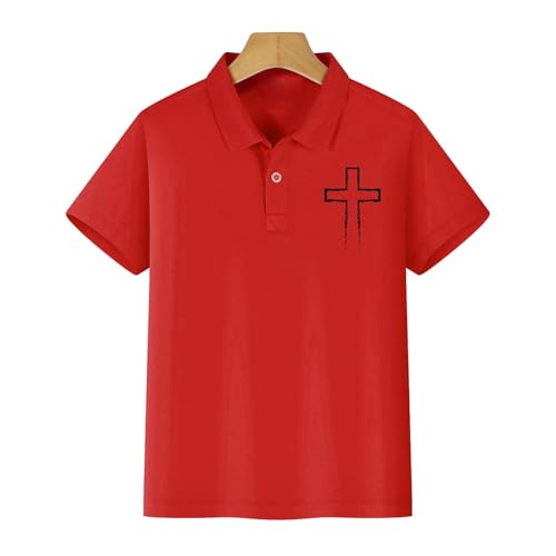 Girls Summer Golf Polo Shirts Kids Short Sleeve School Uniforms Teen Cross Embroidery Button Down Collar Shirt2