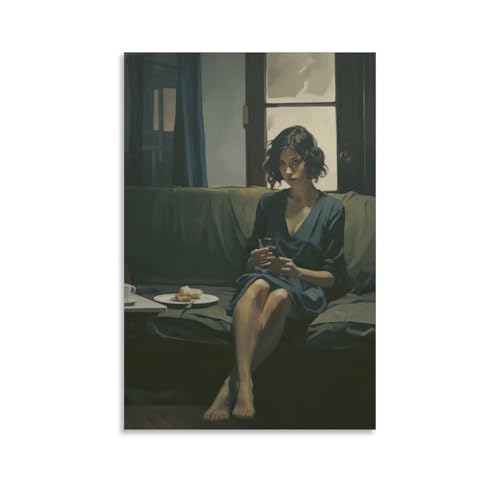 Edward-Hopper エドワード・ホッパー (9) キャンバス アートパネル ポスター 壁アート モダン リビング ベッドルーム 部屋飾り 油彩画08x12inch(20x30cm)