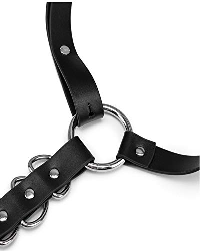 Womens Pu Leather Waist Leg Caged Body Harness Punk Gothic Garter Belt Adjustable(Dwd-007) #TOP5