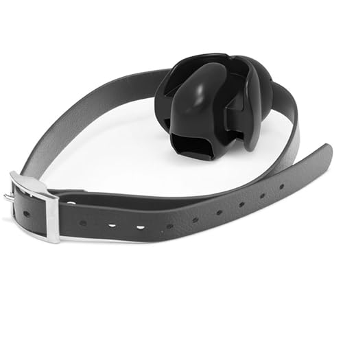 Image of DFsucces Leather Restraints Ball Mouth Plug Silicone Bondage Ball Gag Hollowed-Breathable Silicone Sex Gag Muzzles Adjustable Strap Bondage Harness Restraints( (Black-F1)