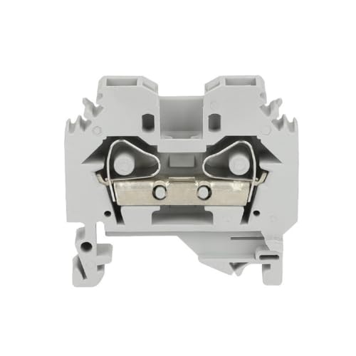 Conector de cable 6 mm² 282-101 con abrazadera de jaula para carril DIN, kit de 10 piezas