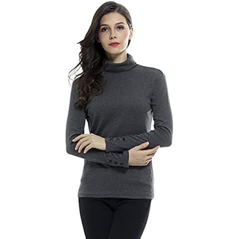 Sofishie Long Sleeve Shirt With Turtle-Neck - Charcoal - Large Cover