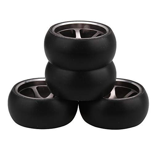 Mxfans 4Pcs RC 1:28 Titanium 6 Spoke Wheel Hub Tire Replacement for WL K989