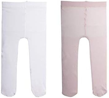 CALZITALY 2 pares Pantimedias semiopacas de microfibra lisa para bebé niña Pantimedias recién nacidas 40 guaridas 3 a 24 meses