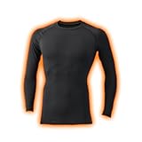 [Astraia Avant] コンプレッション インナー メンズ 冬用 裏起毛 長袖 保温 吸汗速乾 消臭 作業着 ゴルフ ランニング 防寒インナー L [クルーネック] [ブラック]