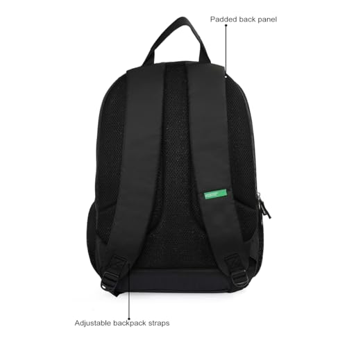 Image of United Colors of Benetton Fabio 30L Backpack, Water-Resistant, 3-Compartment Design, Stylish & Functional for College & Travel, with 1-Year Warranty
