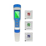 💧【HOCHWERTIGES PH MESSGERÄT】: Das grün hinterleuchtete LCD-Display-Design sorgt für Leseergebnisse unter allen Bedingungen. Die Ein-Knopf-Lese-Sperrfunktion ermöglicht es Ihnen, den Messwert zu sperren, auch wenn das Messgerät von der Probe entfernt wird! IP67 ist eine internationale wasser- und staubdichte Zertifizierung. Schutz gegen das Eindringen von Staub und kurzzeitiges Untertauchen.