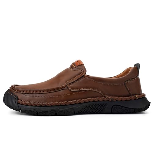 Men's Loafers Classic Formal Business Casual Shoes Comfortable Leather Office Walking Work Driving Outdoor Sneakers Non-Slip Soft2