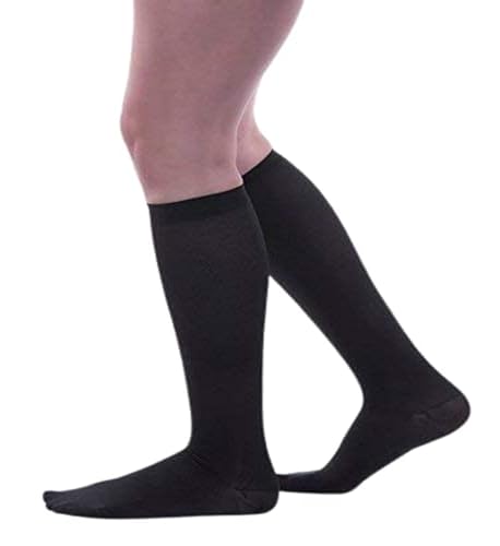 Image of Allegro Women's 8-15 mmHg Premium 249 Ribbed Dress Sock Compression Socks, Comfortable Support Garments for Women