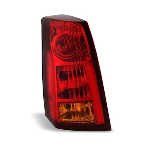XGHAAUY Tail Light Factory Style for Cadillac for CTS Base 03 V 04-07 Lamp Replacement Driver Side Chrome-Housing Heavy Duty Polycarbonate-Lens Incandescent- 127-4468