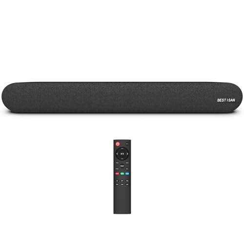 BESTISAN Soundbar for TV, 28 Inch HDMI ARC Sound Bar with Bluetooth 5.0, Optical, RCA, AUX, USB Connectivity, Powerful TV Sound Bar Surround System for Gaming/PC/Projector, Wall-Mountable with Remote