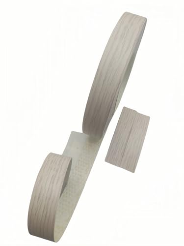 Image of HGKJHFmelamine Edging Tape. 13 /16in*50ft,pre Coated with hot melt Adhesive Flexible Veneer Edge Edging, Used for Cabinet and Furniture Maintenance (No3- Light White Wood Grain, 13 /16in*50ft)
