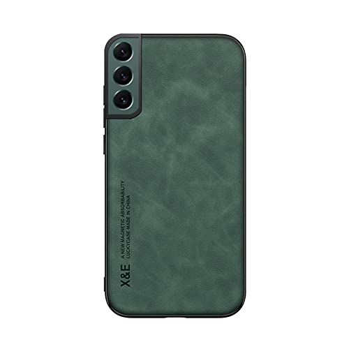 Kepuch Silklike Funda para Samsung Galaxy S21 FE 5G - Case Carcasa Placa de Metal Incorporada para Samsung Galaxy S21 FE 5G - Verde Cover