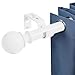 Bastoni Tende Per Interni Con Estremità Sferiche In Acciaio Inox Per Camera Da Letto, Soggiorno Camera Dei Bambini Bianco 71-237CM immagine