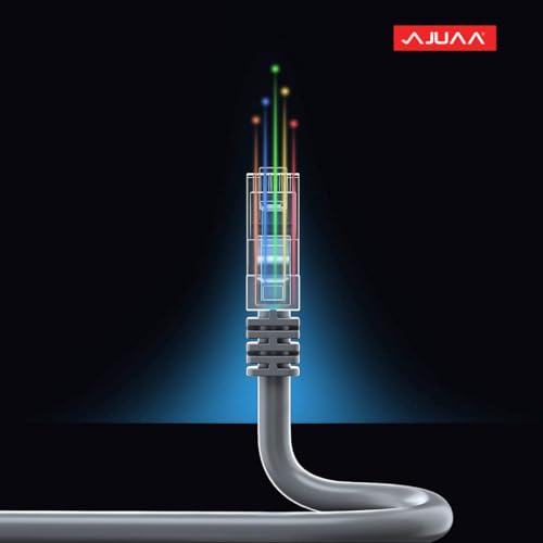 Image of JUAA Cat6 Ethernet Cable 1 Meter for High Speed Internet, 10 Gbps LAN Wire with RJ45 Connector for Modem, Router, PC, Gaming Console, Laptop and Network Switch (Pack of 1)
