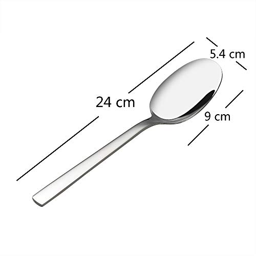 Large Table Serving Spoons 6 Pieces, Stainless Steel Kitchen Serving Utensil 24 cm/9.44 Inch - Image 5